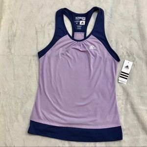 Adidas Girl Ultimate purple tank top/ Tee-size XL (BNWT)